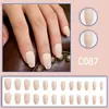 Nuevas Puntas de Uñas Color Rosa Sólido con un Toque Puro y Deseable de Alta Gama, 30 Piezas de Uñas Elegantes y Portátiles