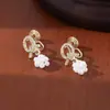 Pendientes de Clip para Oreja Estilo Francés Vintage con Perlas sin Agujeros en las Orejas Pendientes Elegantes de Lujo Ligero Pendientes de Clip para Oreja de Alto Nivel Nicho para Mujeres Placa de Incienso Mosquitero