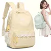 Nuevo Mochila Casual de Alto Valor con Lunares Frescos y Flores Pequeñas para Niñas de Secundaria Reductora de Carga para Estudiantes de Secundaria