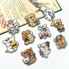 Parche Acrílico de Oso Lindo de Dibujos Animados con Línea de Perlas Coreano DIY Horquilla Broche Calcomanías para Refrigerador Accesorios