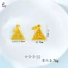 Pingente Geométrico com Mensagens Auspiciosas, Acessórios DIY Dourado Areia, Pingente Quadrado de Cor Sólida Simples Banhado a Ouro de Cobre para Mulheres, Vários Estilos