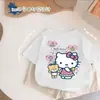Camiseta Infantil de Algodão Puro Manga Curta Verão Promoção Quente Unissex Solta Meia Manga Top Absorvente de Suor Respirável Camiseta de Bebê