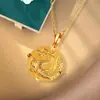 Vietnam oro arena galvanizado oro real 2024 año del nacimiento dragón guardián redondo marca collar en vivo comercio electrónico fábrica venta al por mayor