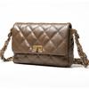 Bolso Cuadrado Pequeño de Piel de Cordero Acolchado con Cadena Estilo Chanel 2026, con Acabado de Lujo, Bolso de Hombro y Cruzado de Nicho para Mujer, Piel Genuina