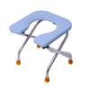 Inodoro Plegable para Mujeres Embarazadas Inodoro para Ancianos Silla Antideslizante Inodoro Doméstico Paciente Taburete de Pozo para Sentadillas Acero Inoxidable