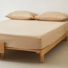 Conjunto de Lençol de Cama de Algodão Puro de Fibra Longa de Alta Qualidade com Elástico, Cobertor de Cama Escovado 100% Algodão, Lençol de Cama Tatami, Novo Modelo 2026, Conjunto de Três Peças
