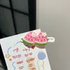 Verano Fruta Helada Leche de Fresa Pinza Blanca Corazón Girly Estudiante Versátil Flequillo Lateral Pinza Amigable con el Cabello Pinza de Pato