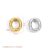 Acero Inoxidable Burbuja Lisa Gordita Colgante de 26 Letras DIY Collar Pulsera Cadena Agujero para Colgar Espaciador Cuentas Accesorios de Joyería