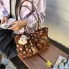 Bolso Tote de Gran Capacidad con Lunares y Lazo Bolso de Hombro para Mujer Nuevo Estilo 2026 Lujo Ligero Nicho Gama Alta para Viajes Diarios Bolso de Hombro Único