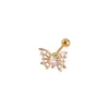 Pendientes Pequeños Lindos de Acero de Titanio Luna Mariposa Perforación Cruz Corazón Forma Hueso de la Oreja Clavo Pendientes de Cartílago