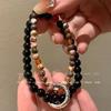 ¡Estética China! Pulsera de Cuentas con Hebilla de la Paz de Estilo Chino para Mujer 2024 Nueva Pulsera de Piedra Natural Pulsera de Pareja Tendencia