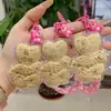 Colgante Llavero Oso Fresa Chapado en Oro, Cadena de Teléfono Móvil Linda de Dibujos Animados Sin Preocupaciones, Colgante para Bolso, Regalo de Cumpleaños para Novia