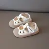 Sandalias Casuales para Niño 2025 Verano Nuevo Estilo Sandalias de Punta Cerrada Suela Suave Antideslizantes para Caminar para Niños Pequeños Zapatos de Oso Sandalias