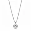 Nuevo collar colgante redondo de circonita cúbica ultrabrillante, una delicada y lujosa cadena para la clavícula con un diseño minimalista y moderno, perfecto para un estilo versátil