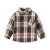 Ropa Nueva de Primavera para Niños 2024 Estilo Coreano Camisas de Manga Larga para Niños Camisas a Cuadros Estilo Infantil Tops para Bebé Venta al por Mayor