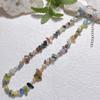 Collar de cristal natural irregular con borde cruzado, cadena de colores para el cuello, cadena de clavícula de ónix bohemio