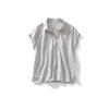 Camisa Branca Manga Curta Solta Estilo Literário em Algodão Puro com Gola Dupla e Etiqueta de Exportação Única Japonesa para Mulheres