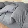 Nuevo juego de ropa de cama minimalista, sin estampado, de algodón lavado, satén cepillado, jacquard grande de tres o cuatro piezas, 2026