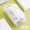 Bolsa de almacenamiento de malla transparente, bolsa portátil de nailon para guardar juguetes y cosméticos, monedero, llavero, bolsa para tarjeta de autobús