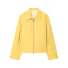 Comercio Exterior Transfronterizo Ropa para Mujer 2025 Otoño Nuevo Estilo Europeo y Americano Solapa Manga Larga Cremallera Chaqueta Chaqueta de Béisbol
