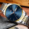 Relógio Marca Fourron para Homens, Não Mecânico, À Prova d'Água, Calendário, Quartzo, Pulseira de Aço Ultrafina, Modelo Quente Trendy para Estudantes