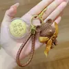 Llavero Oso Pequeño de Oro Puro 999, Llavero Oso de Hilo Muñeco 3D, Colgante de Mochila para Pareja Regalo Venta al por Mayor