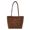 Bolso de un solo hombro con textura de tejido cruzado color liso simple casual bolso de mano bolso para madre e hijo gran capacidad bolso tote de moda para el trabajo para mujer