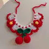 Chapéu Vermelho Festivo para Pet Feito à Mão de Ano Novo, Acessório Gato da Sorte, Adereço de Foto de Ano Novo para Cachorro, Chapéu de Ano Novo para Pet