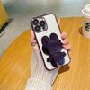 Soporte para teléfono móvil con espejo de conejo KT totalmente galvanizado, espejo de maquillaje para chica, soporte para carcasa de teléfono móvil, soporte para cepillo de escritorio, doble uso horizontal y vertical para TikTok