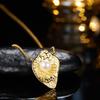 Anillo Abierto de Perla de Agua Dulce Natural de Forma Irregular Texturizada Original, Juego de Anillos para Dedo Índice de Diseño de Nicho de Lujo Ligero