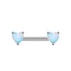 Piercing de Mamilo com Barra Transversal Europeu e Americano, Anel de Peito Colorido em Forma de Coração, Joia para Piercing de Corpo Feminino Moderna e Personalizada