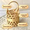 Cestas de Bambú para Empaque de Huevos, Cajas de Regalo de Almacenamiento, Cestas Vacías, Cestas de Bambú para el Festival del Bote del Dragón Zongzi, Cestas de Bambú Portátiles, Adquisición Corporativa