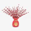 Decoración Navideña Más Vendida Polvo de Purpurina de Fruta Roja Material Plástico Fabricante Bola de Navidad Entrega Directa Bola de Navidad Bayas Navideñas