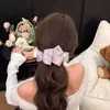 Pinza de Plátano con Lazo de Satén de Gama Alta, Dulce Accesorio para el Cabello para Mujeres, Pinza para el Cabello Voluminizadora para Cola de Caballo Alta en la Parte Posterior de la Cabeza, Nuevo Modelo 2026