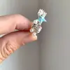 Anel de estrela do mar com pérola e zircônia estilo oceano, novo anel versátil de dedo indicador com abertura, joia com design de luxo leve estilo de férias