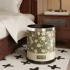 Papelero Retro Francés M^ para Sala de Estar, Dormitorio, Dormitorio Estudiantil, Cocina, Baño del Hogar, Gran Capacidad, Papel de Alto Valor