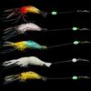 Luya falso camarão anzol 6cm 5.4g gancho luminoso grupo de pesca Luya Soft Bait contas luminosas senhora pendurar simulação camarão isca falsa