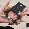 Otoño Invierno Estilo Coreano Cuadros Lazo para el Pelo de Intestino Grande Mujer 2026 Nuevo Gama Alta Súper Grande Cuerda para Moño Flor en la Cabeza Accesorios para el Cabello