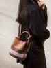 Bolso de Cuadros para Mujer 2026 Estilo Nuevo de Gama Alta Versátil Mini Bolso Cubo de Lona Bolso de Mano Bolso Cruzado de Hombro