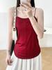 Diseño Chaleco de Cinta de Ácido Acético para Mujer Verano 2025 Nuevo Ajustado Adelgazante Interior Delgado Camisa Base Superior