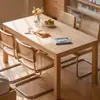 Shun Yi Muebles Roble Madera Maciza Mesa de Comedor Mesa de Comedor Apartamento Pequeño Mesa de Comedor para el Hogar Mesa Larga de Tronco Simple Moderna