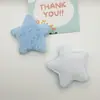 Estrella de cinco puntas de felpa de un lado de 5.5cm accesorios peinado diy material hecho a mano agujero zapatos decoración con materias primas al por mayor
