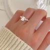 Anillo de dedo índice de plata esterlina 925 para mujer, estilo ins, perla, estilo frío, diseño avanzado, sensación de ligereza, lujo, anillo combinable.