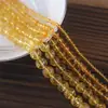 Contas de Cristal Craquelado de Vidro Amarelo Citrino Sintético Contas Soltas Semi-Acabadas Pulseira Cristal de Vidro Artificial 6-12mm