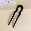 Horquilla en forma de U para mujer, estilo antiguo de alta gama, estilo chino nuevo, horquilla para el cabello, tocado, simple, moderna, horquilla fija diaria