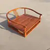 Silla Círculo Tatami Silla Zen Madera Maciza Nuevo Estilo Chino Olmo Viejo Silla Baja Circular Individual para Meditación Silla de Té para Sala de Té Ocio