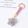 Llavero creativo de estrella de diamante estilo ins, colgante de bolso de mujer con cuerda de diamante japonesa y coreana, accesorio de coche, regalo para mujer