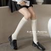 [1 par por lote] calcetines de malla de primavera y verano con torsión para pantorrilla calcetines de rodilla japoneses en blanco y negro medias para niños altos y delgados