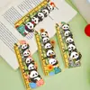 Regla Marcador Magnético Apilable de Panda para Estudiantes, Linda e Inspiradora, Regla Recta Magnética Creativa de Alto Valor