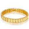 Pulsera bañada en oro de venta caliente 1:1 pulsera de hierba de la suerte con forma de concha para mujer, pulsera brazalete chapada en oro de Vietnam para mujer